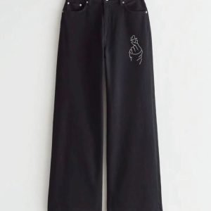 Graphic Black Denim