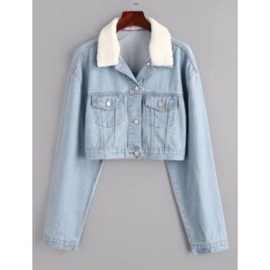 The Crop Fur Skyblue