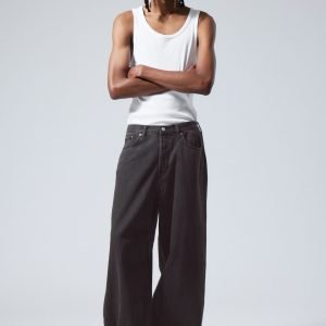 Black Premium Wide Leg/Baggy Denim For Male/Unisex