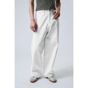 White Highwaist Premium Wide Leg/Baggy Denim For Male/Unisex