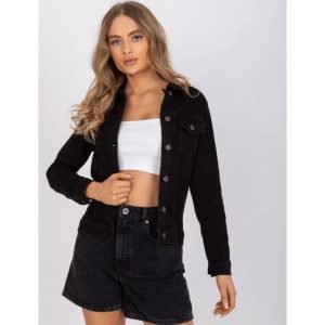 Trucker Denim Jacket For Women (Black)