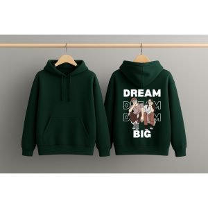 Graphic Dropshoulder Oversize Hoodie (Dream) Green