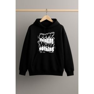 Graphic Dropshoulder Oversize Hoodie (Overthinker)
