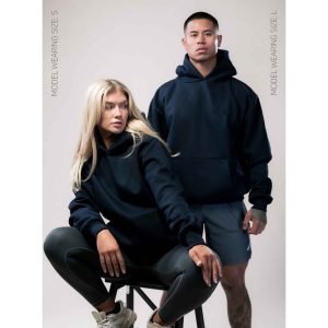 Unisex Drop Shoulder Hoodie (Navy)
