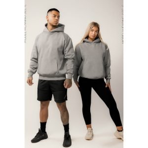Unisex Drop Shoulder Hoodie (Grey)