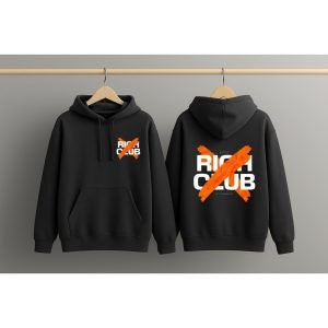 Graphic Dropshoulder Oversize Hoodie (RichClub) Charcoal