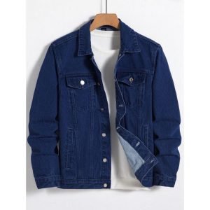 Trucker Denim Jacket (Navy Blue)