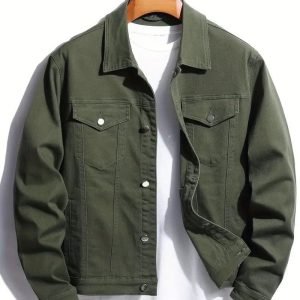 Trucker Denim Jacket (Army Green)